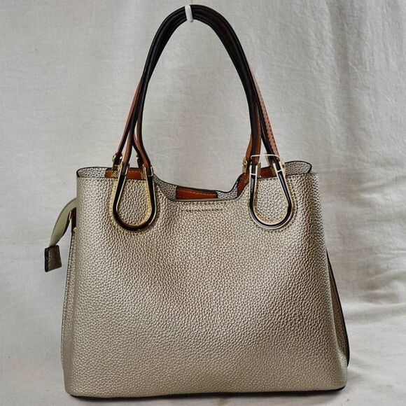 Pebble Textured & Horse Shoe Detail Tote - Picture 1 of 9
